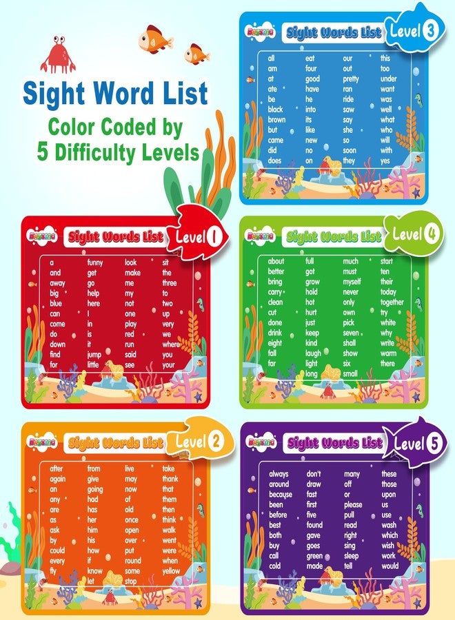 BAYSING Wooden Magnetic Sight Word Fishing Game for Toddlers, Alphabet Fish Catching Games Puzzle with Letters, Homeschool Sight Word Educational Toy for Age of 3,4,5,6 Year Old Kids, Boys & Girls - Image 2